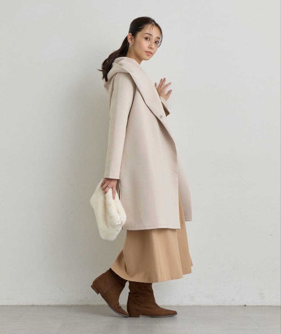 un dix corsスクエア異素材シャーリングワンぴース ブラウンフリーサイズ un dix corsスクエア異素材シャーリングワンぴース ブラウンフリーサイズ