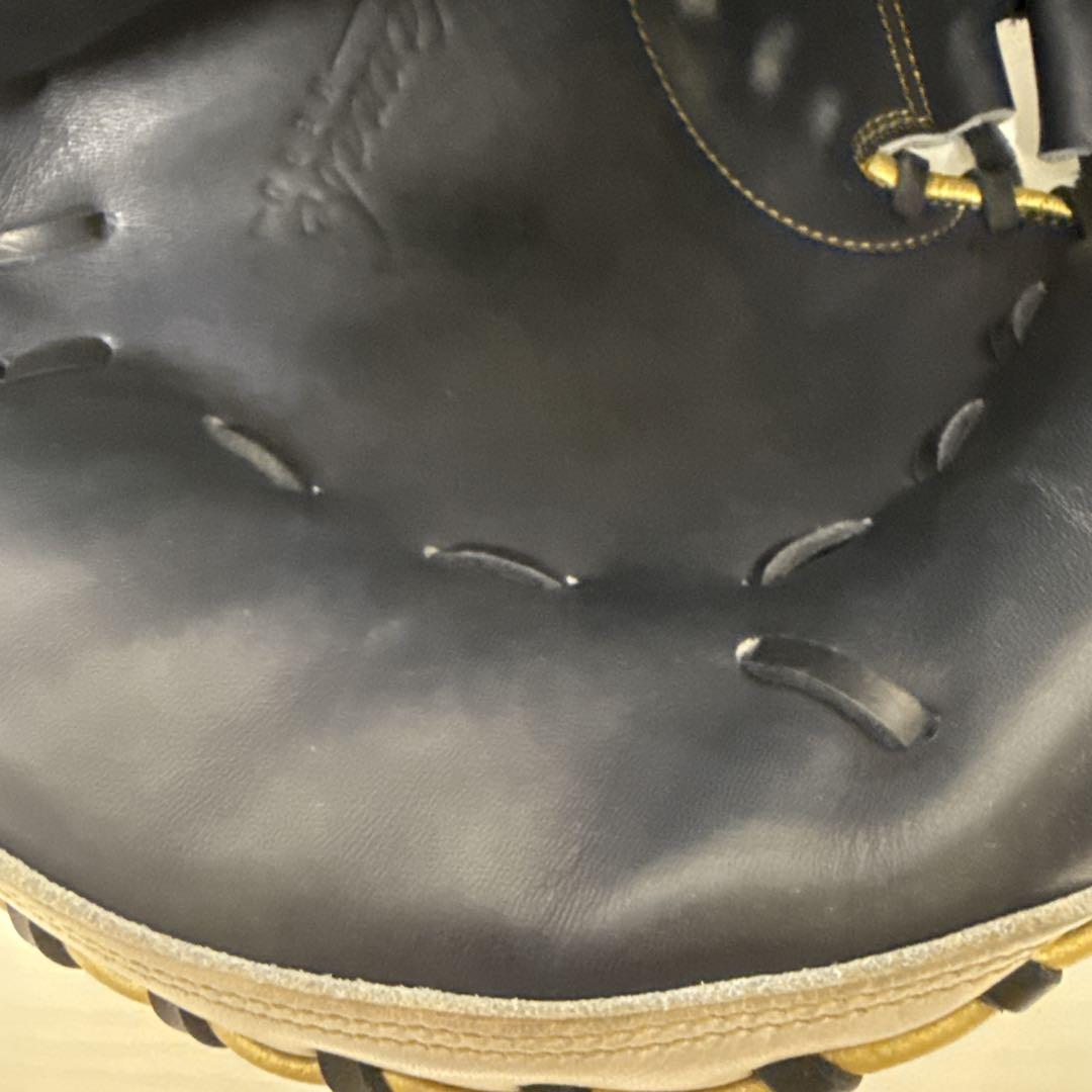 美品 金彩 激レア 40.Wilson軟式ミット オレンジ ネイビー ホワイト