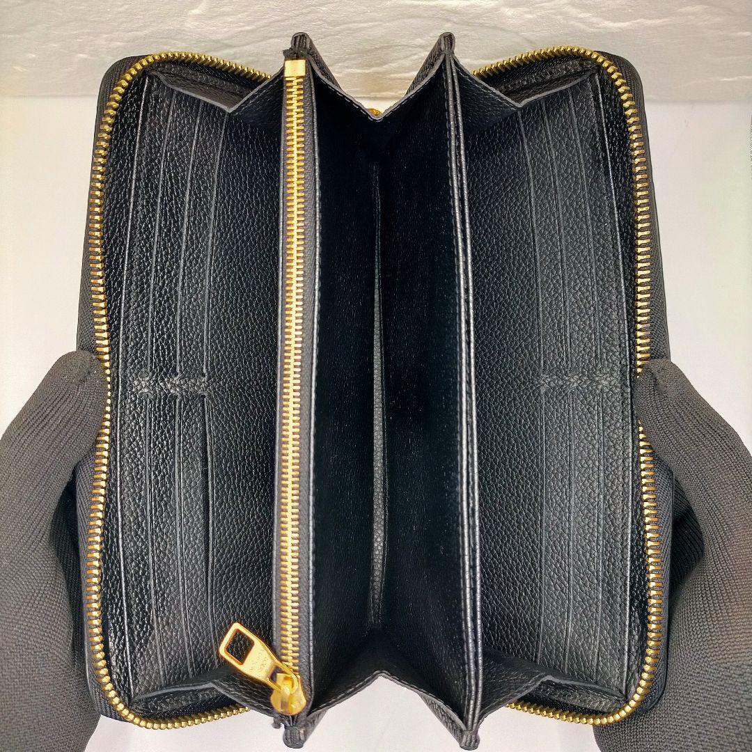 アンプラント ブラック ジッピーウォレット VUITTON ヴィトン 長