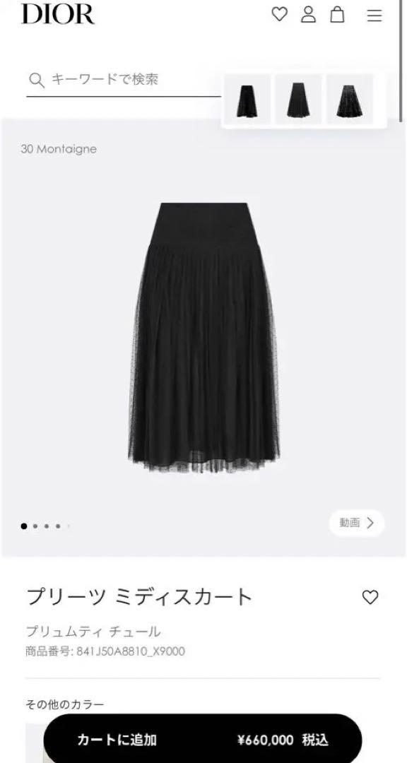 【動きで魅せる、チュールの魔法】Dior プリーツミディスカート DIORチュールプリーツミディスカート