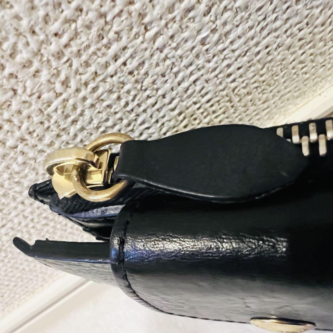 【数回使用程度】IL BISONTE イルビゾンテ 二つ折り財布 小銭入れ付き