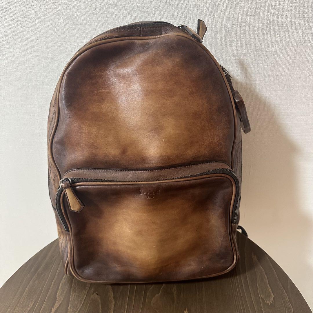 ★美品★Berluti ベルルッティ リュック カリグラフィ カーフ ブラック BERLUTI - 美品 ベルルッティ Berluti バッグ リュックサック