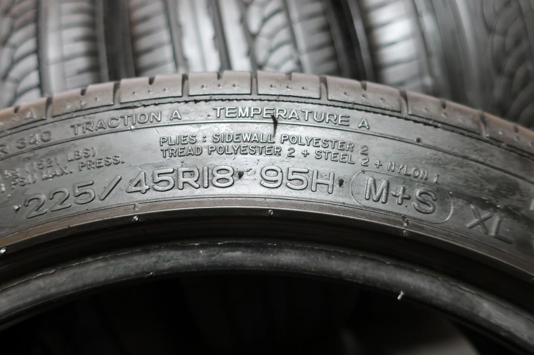 きのぴー様送料込　ナンカン　AS-1　225/45R18　バリ溝90~95%