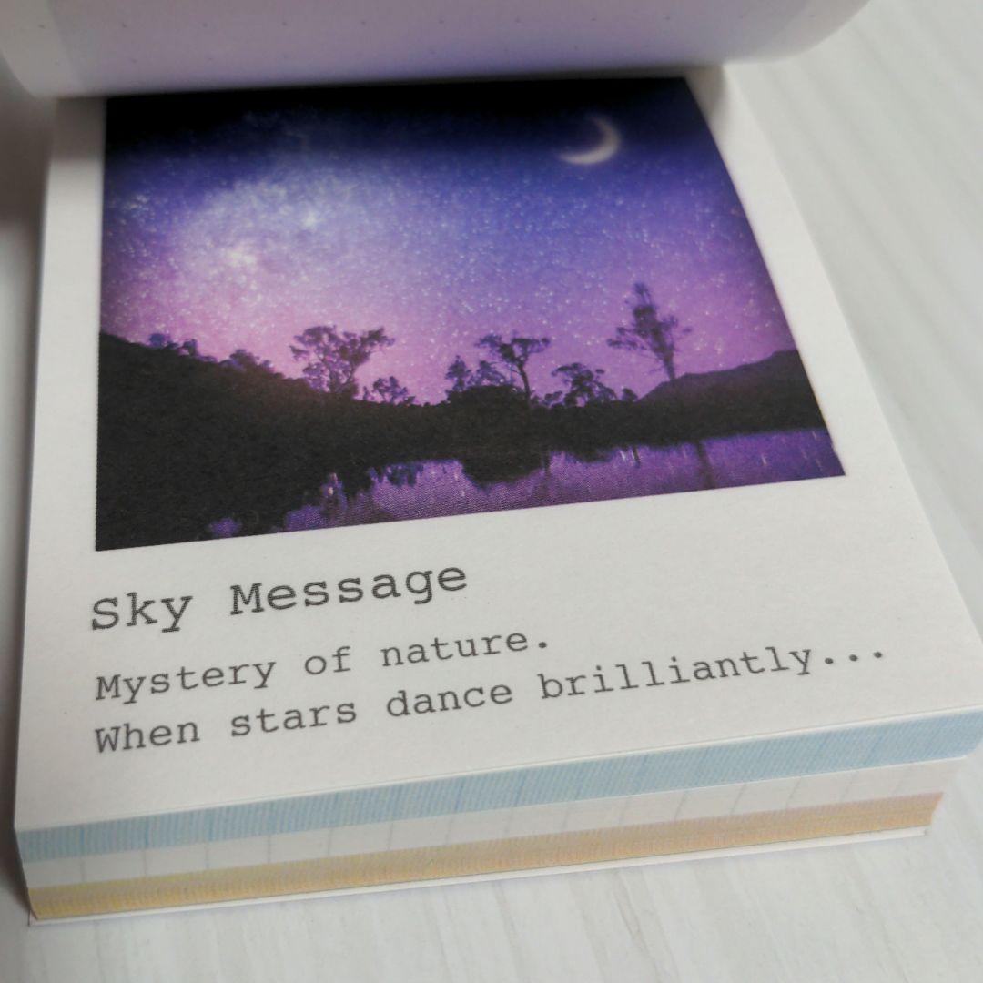 未使用ブロックフォトメモカミオジャパンミニメモSky Message