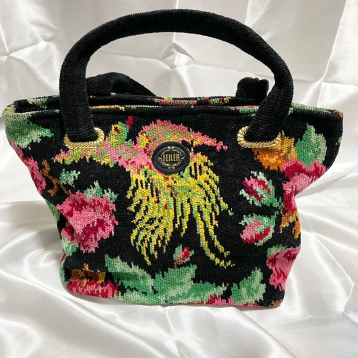 人気花柄 Feiler フェイラー ハンドバッグ 花柄 刺繍 メルカリ