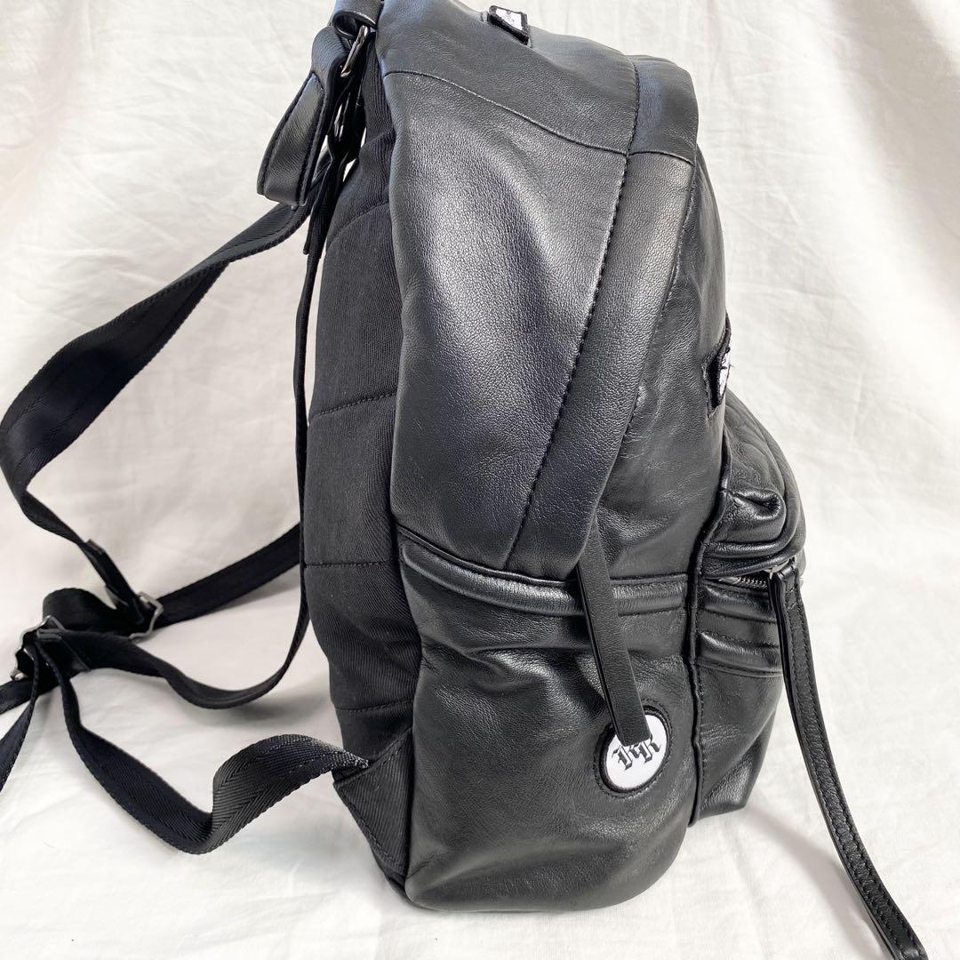 【美品】DIESEL ディーゼル ワッペン レザー リュック