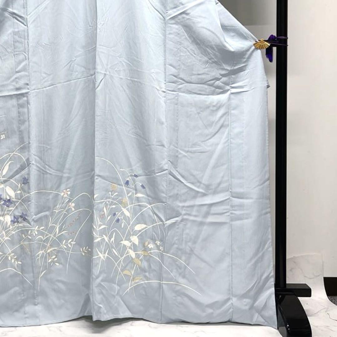 作家もの　振袖　金駒刺繍　金彩　花模様　牡丹　菊　鉄線花　桔梗　着物　014k 作家もの 振袖 金駒刺繍 金彩 花模様 牡丹 菊 鉄線花 桔梗 着物