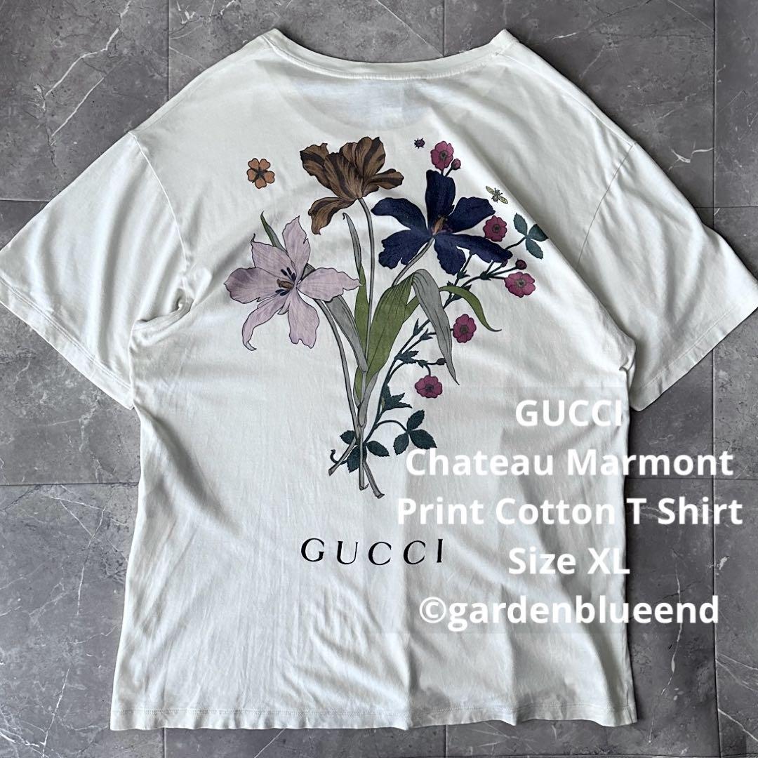 GUCCI Chateau Marmont バックプリント ロゴ Tシャツ XL