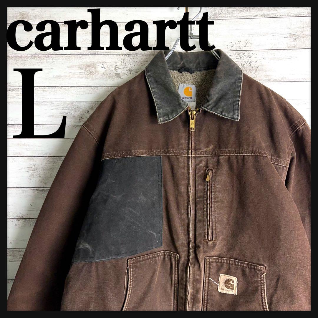 90s- カーハート ダックジャケット 企業系 ジェブロン ワンポイント ロゴ ジップアップ ヘビーアウター L 古着 古着屋 埼玉 ストリート  オンライン 通販 アメカジ ビンテージ | 古着屋BUYER'S バイヤーズ【古着買取受付中】