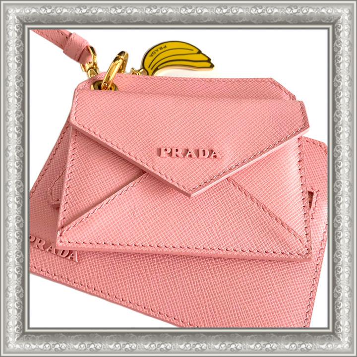 お得本物保証 PRADA チャーム ピンク 1TL360 cw5FT-m26381314034 プラダ コインケース カードケース 人気SALE定番人気