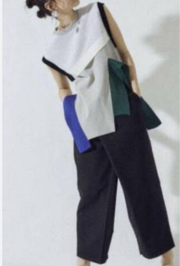 UN3D. アシメデザインニットトップス