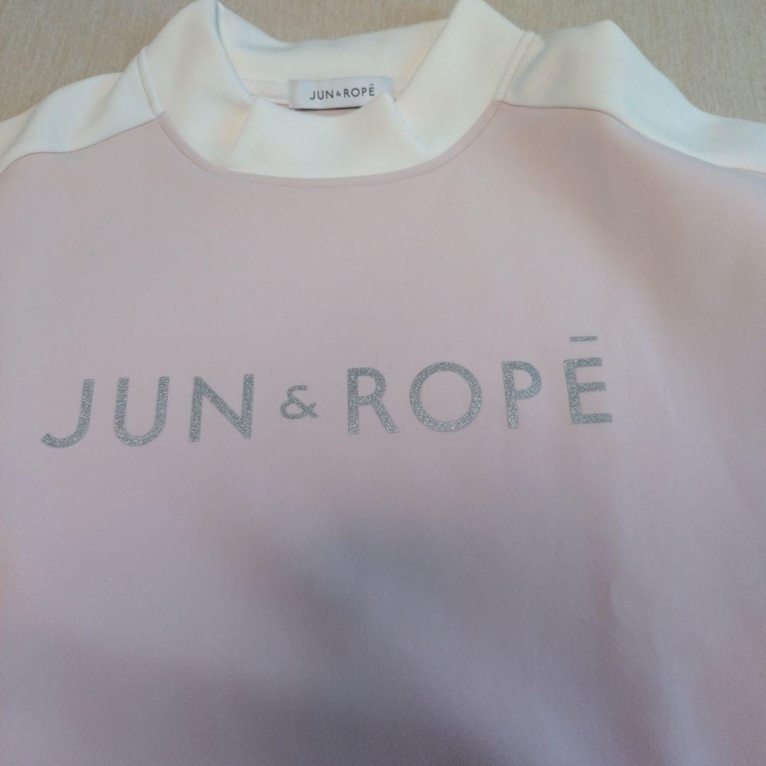 JUN & ROPE ピンクホワイト モックネック サイズＭ