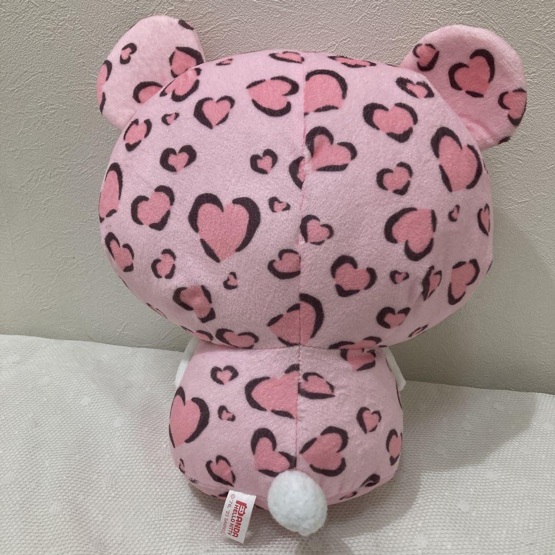 レア　パンダハローキティ 着ぐるみ 　ひょう柄　マスコット ぬいぐるみ　ピンク キティ パンダ BIGぬいぐるみ レオパード 豹柄 ヒョウ ピンク