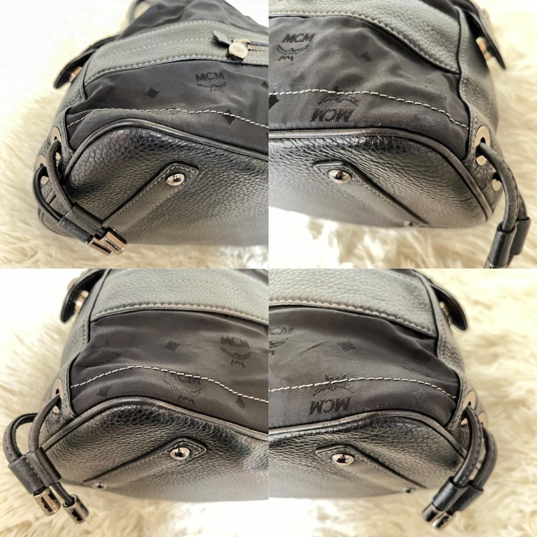 MCM エムシーエム トートバッグ ハンド レザー×ナイロン
