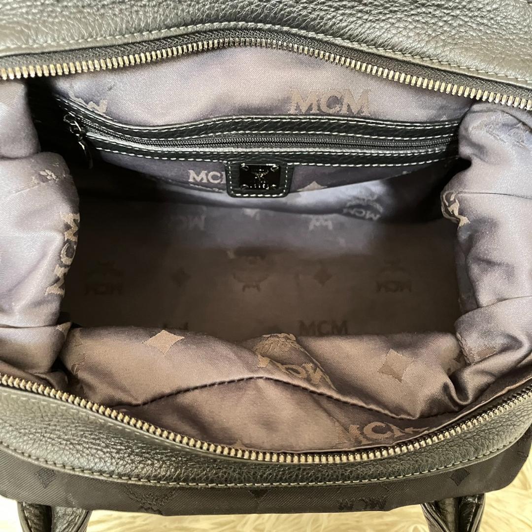 美しい MCM レザー×ナイロン ハンド トートバッグ エムシーエム バッグ