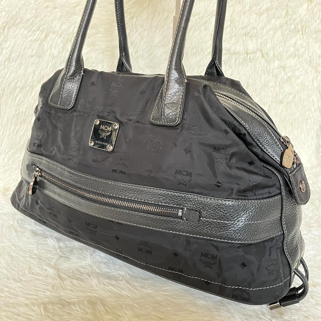 MCM エムシーエム トートバッグ ハンド レザー×ナイロン