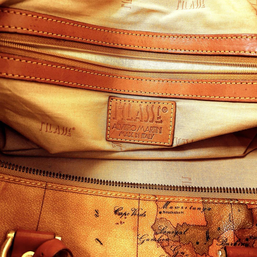 【美品】PRIMA CLASSE ボストンバッグ 地図柄
