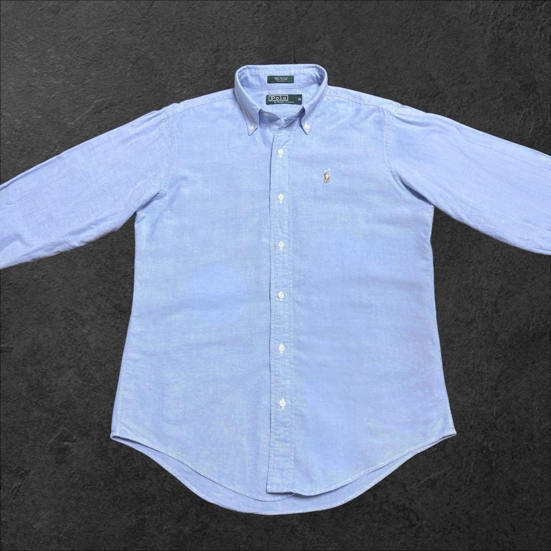 【希少 アメリカ製】 美品 ラルフローレン シャツ ワイシャツ　NO3036