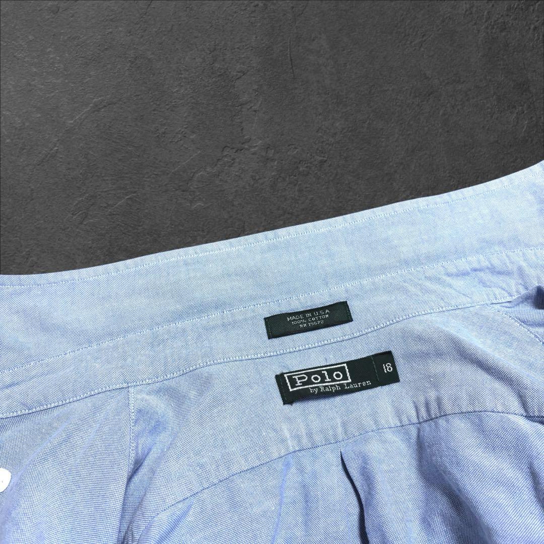 【希少 アメリカ製】 美品 ラルフローレン シャツ ワイシャツ　NO3036
