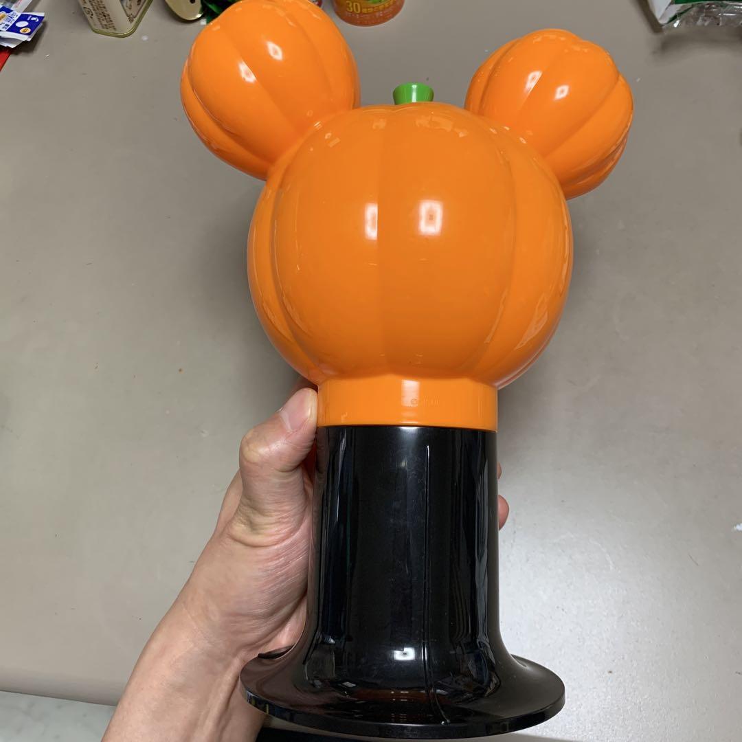 ミッキー型オレンジカボチャ　ハロウィン　ディスペンサー