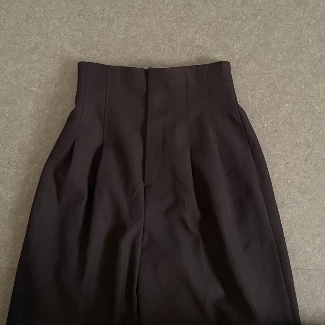 セルフォード　ワイドパンツ　ハイウェスト　センタープレス　キレイめ　黒　36