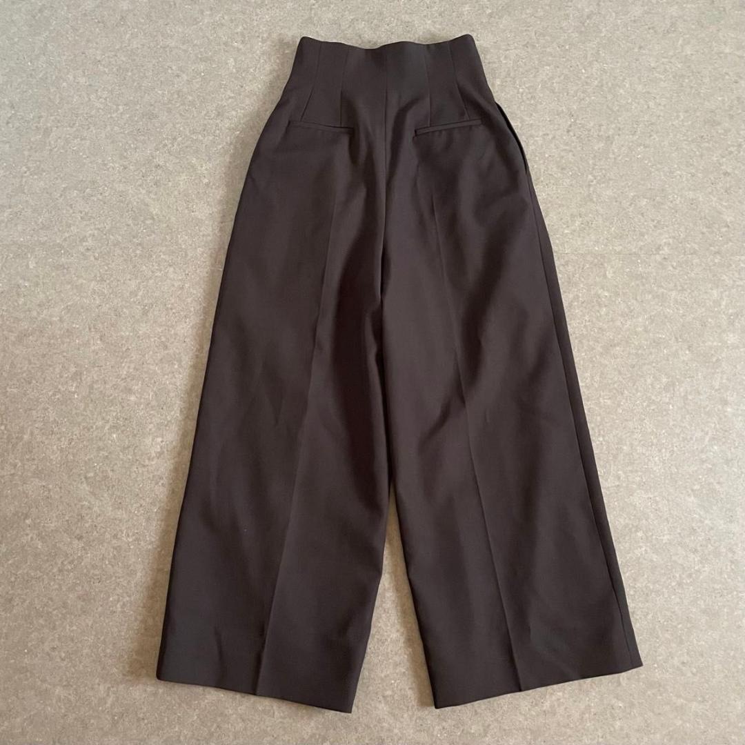 セルフォード　ワイドパンツ　ハイウェスト　センタープレス　キレイめ　黒　36