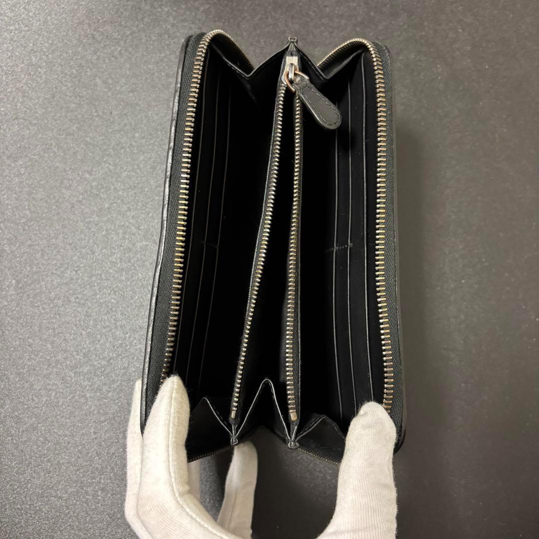 h47 ボッテガヴェネタ イントレチャート 長財布 ブラック ラウンドファスナー h47 ボッテガヴェネタ イントレチャート 長財布 ブラック ラウンドファスナー