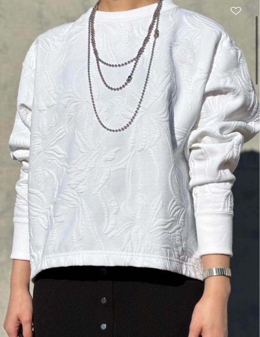 【美品！】UNITED ARROWS フラワージャガードロングスリーブスウェット