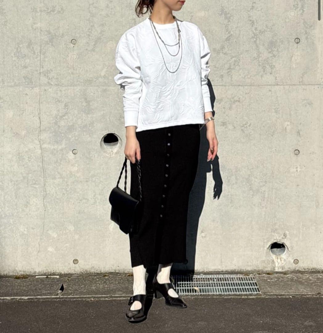 【美品！】UNITED ARROWS フラワージャガードロングスリーブスウェット