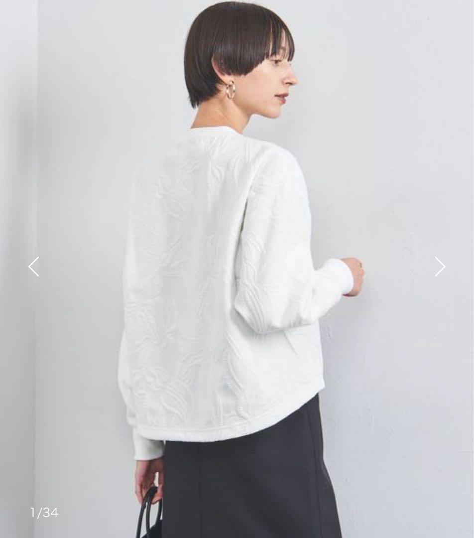 【美品！】UNITED ARROWS フラワージャガードロングスリーブスウェット