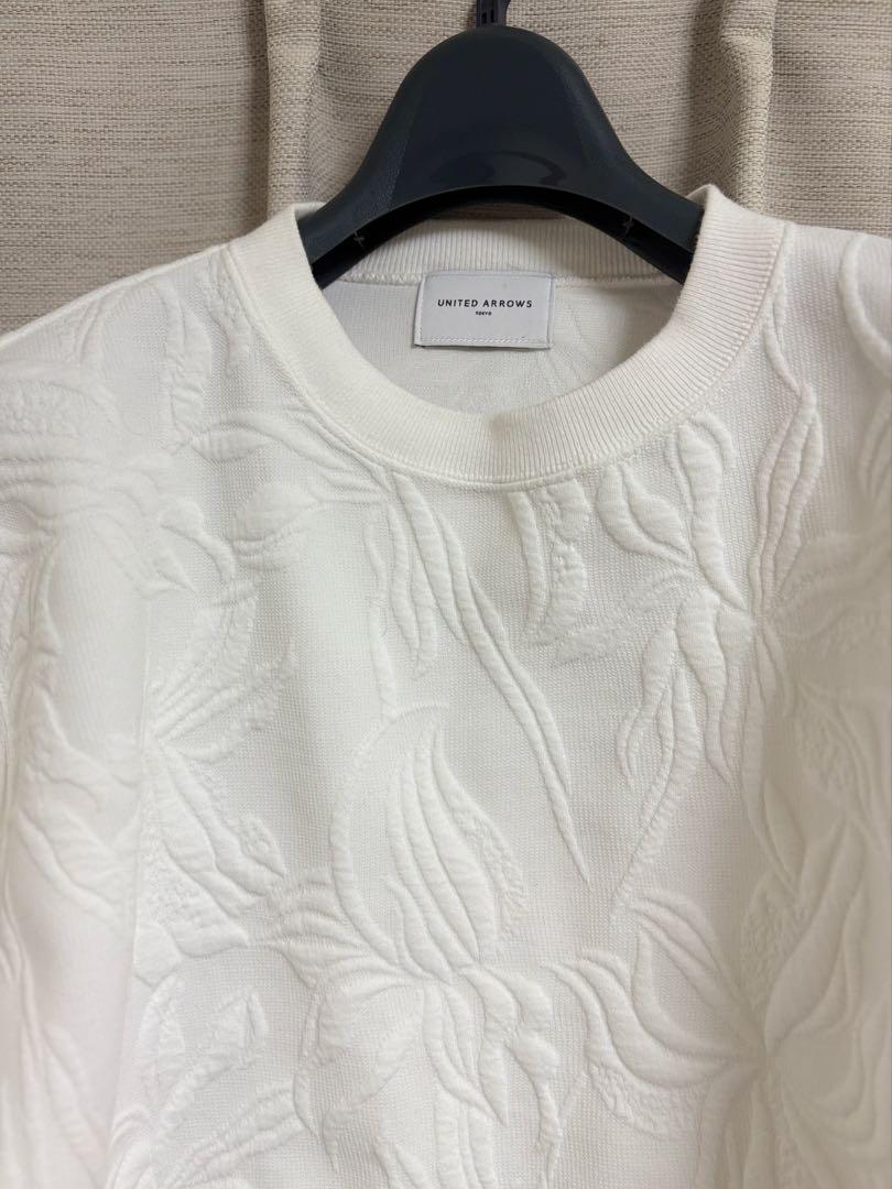 【美品！】UNITED ARROWS フラワージャガードロングスリーブスウェット