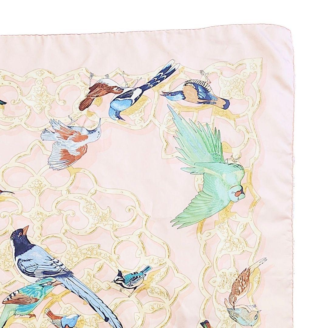 美品】エルメス 大判スカーフ《インドとヒマラヤの小鳥たち