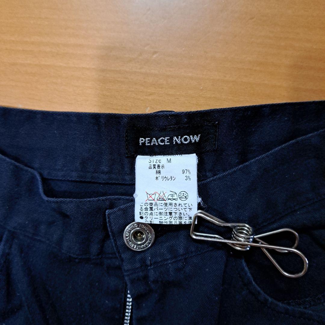 ピースナウ　ダークブルー デニム　ショートパンツ ジッパーポケット付き