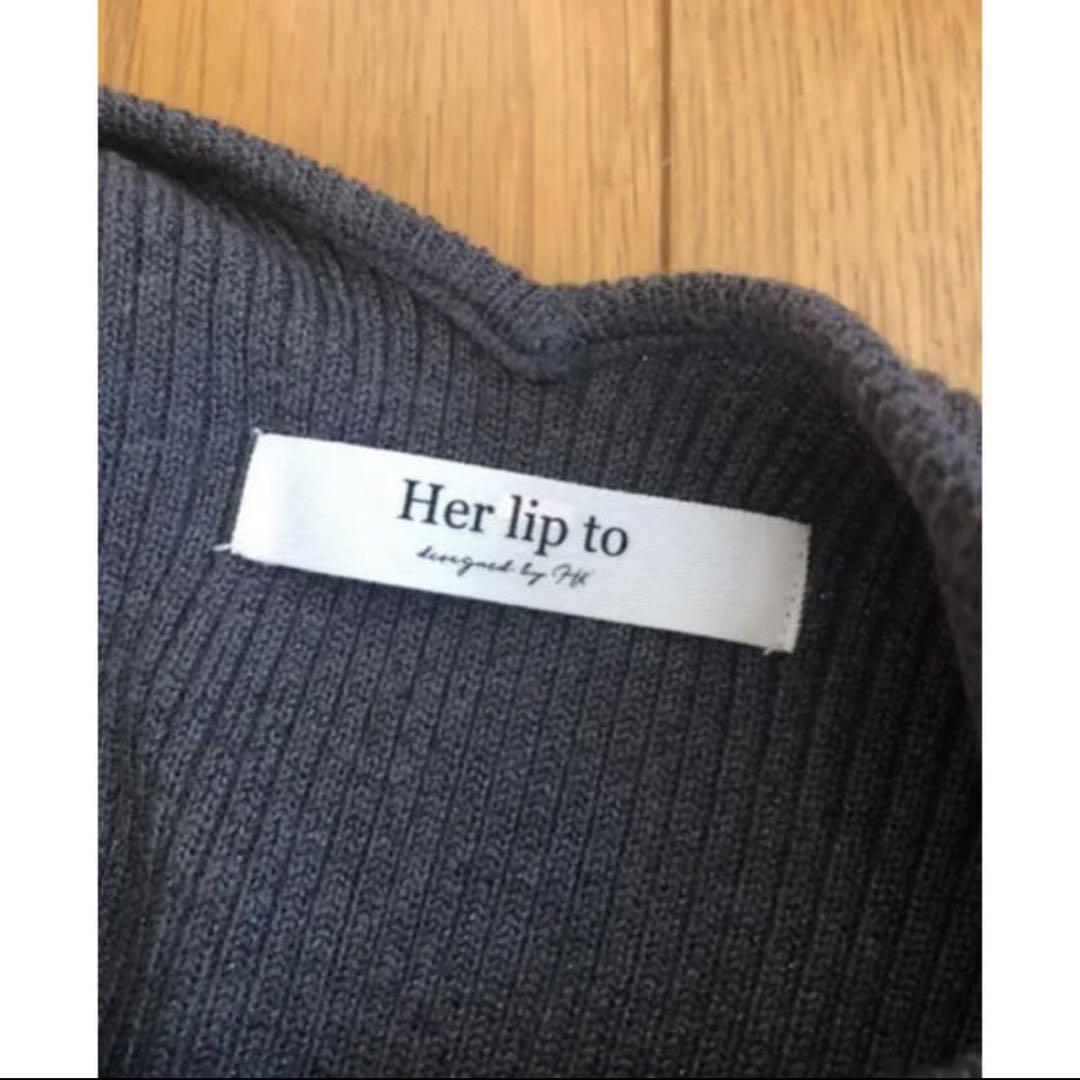 Herlipto ニットワンピース