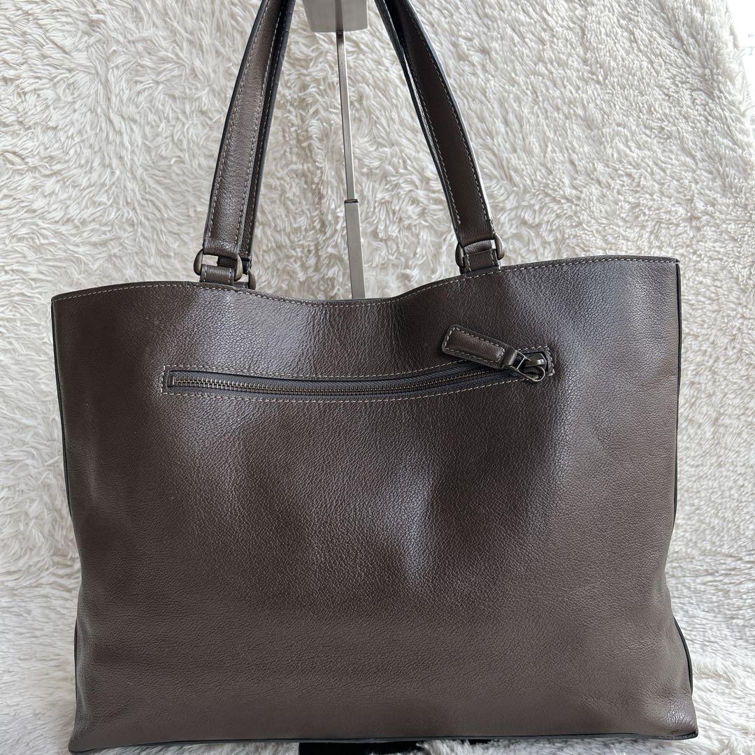MOTHERHOUSE トートバッグ 肩掛け A4 オールレザー ブラウン バッグ