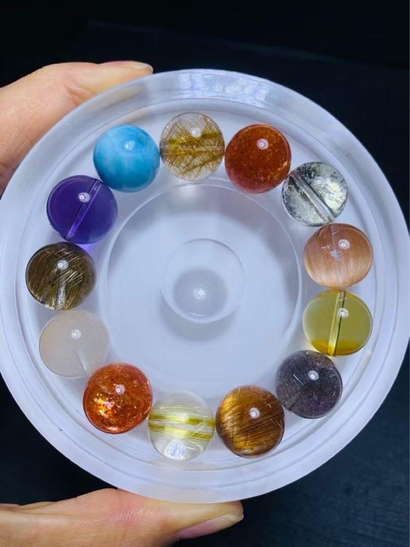 ⭐︎【天然】各種水晶 ブレスレット 15.5mm 69.5g