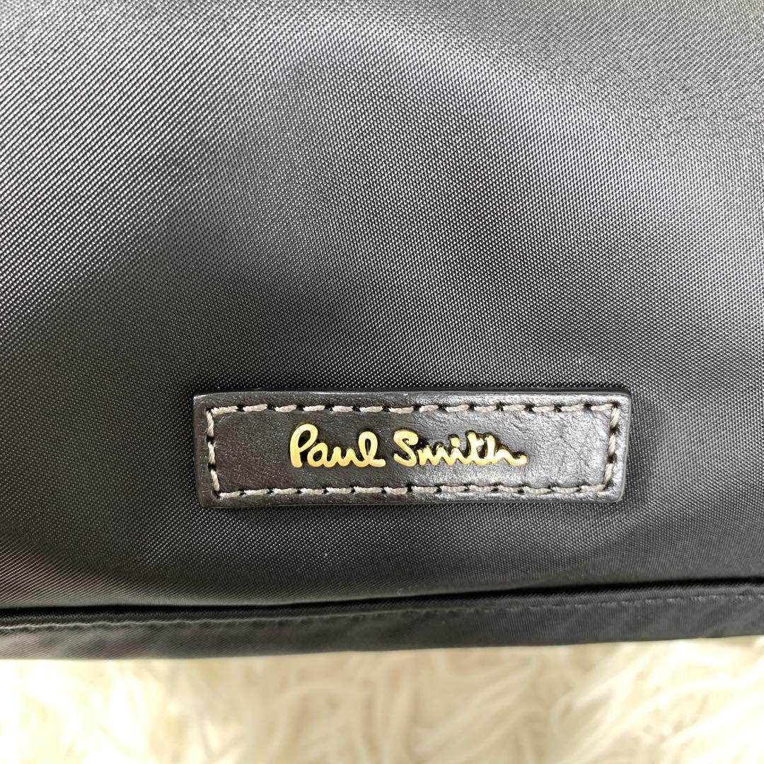 【良品】Paul Smith　ウエストバッグ　黒　ナイロン×レザー