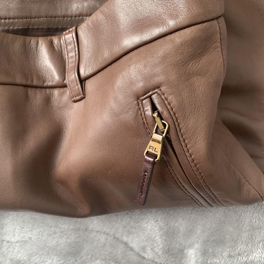 【RALPH LAUREN 】LAMB LEATHER SKIRT ラムレザー