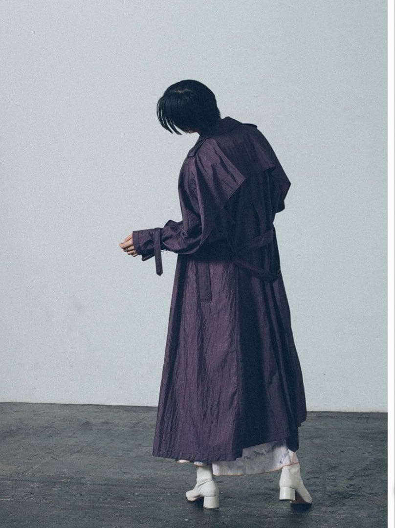 CREOLME ライトベージュグリーン トレンチコート CREOLME ライトベージュグリーン トレンチコート