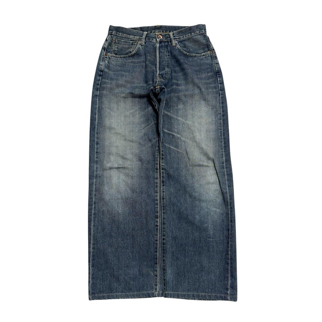 archive fade baggy wide denim y2k