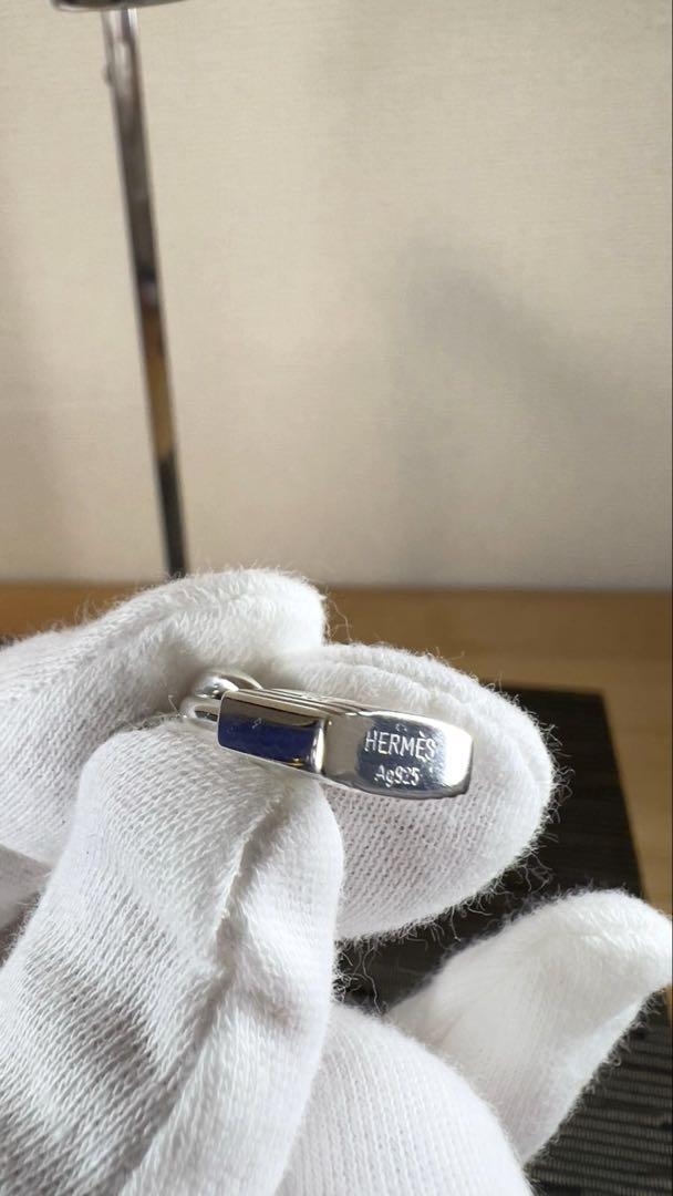 鑑定済　HERMES エルメス カデナアミュレット シルバー ネックレス