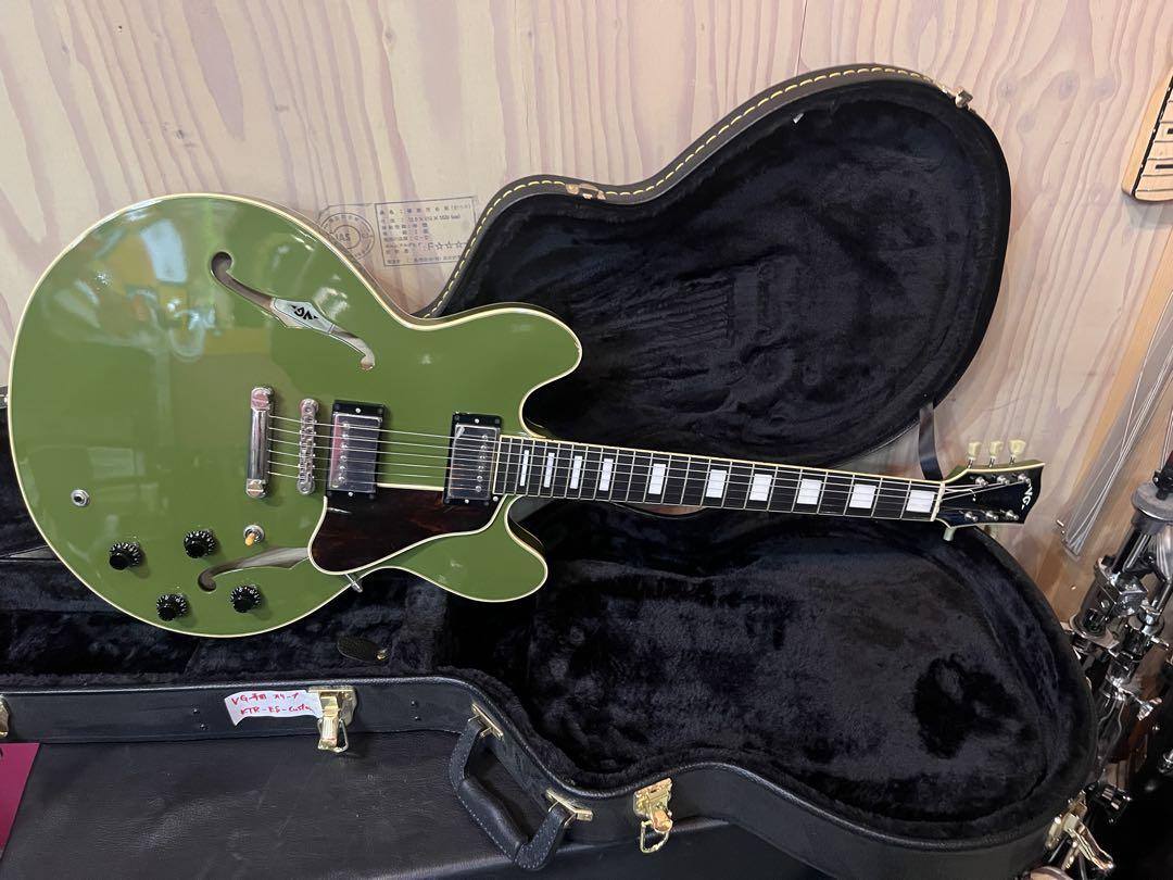 VG 寺田楽器★KTR-ES Customオリーブ★日本製ES-335ほぼ未使用