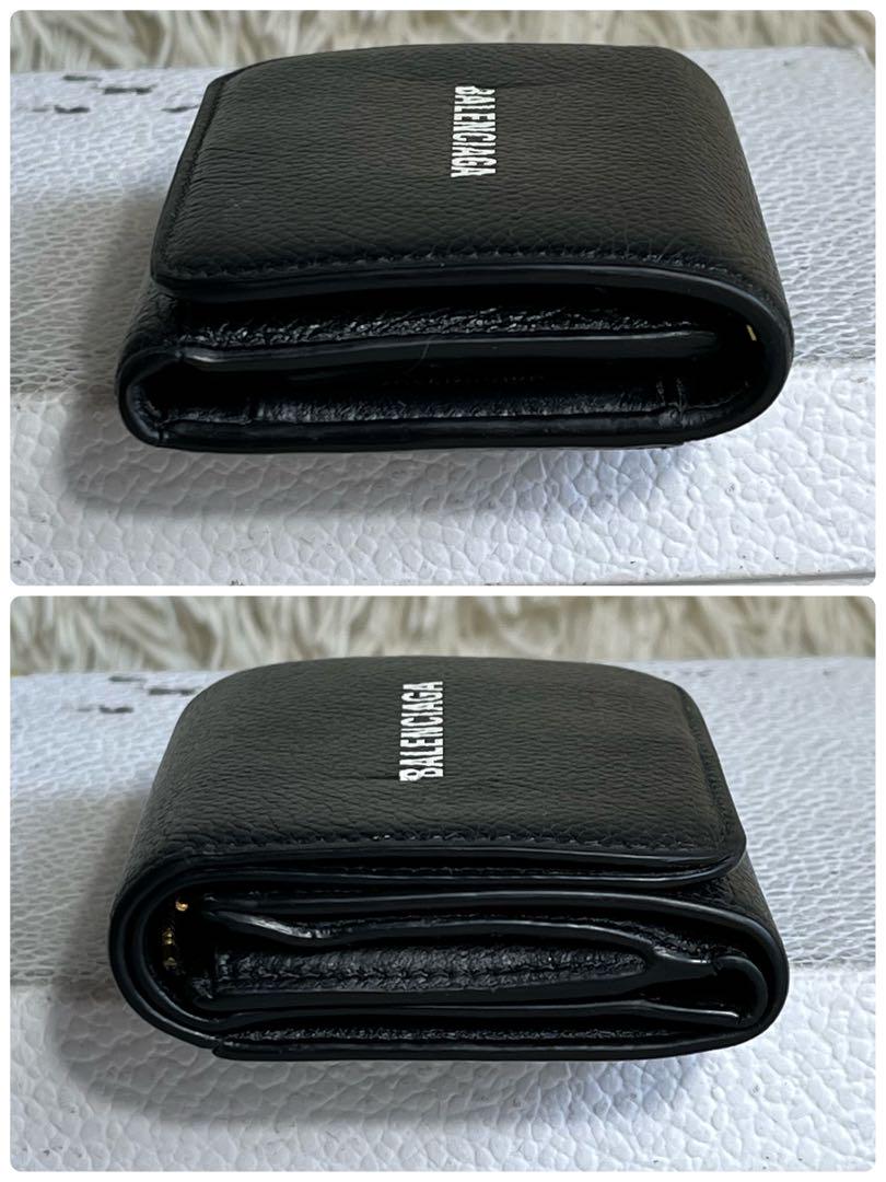 極美品✨BALENCIAGA 3つ折り財布 レザー ブラック
