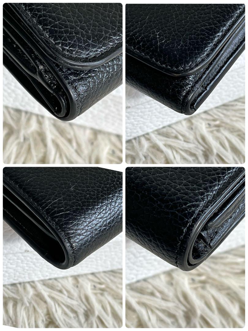 極美品✨BALENCIAGA 3つ折り財布 レザー ブラック