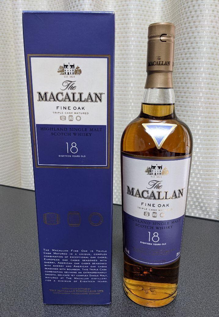終売品】マッカラン18年 ファインオーク 700ml 43% 箱付き - 飲料/酒