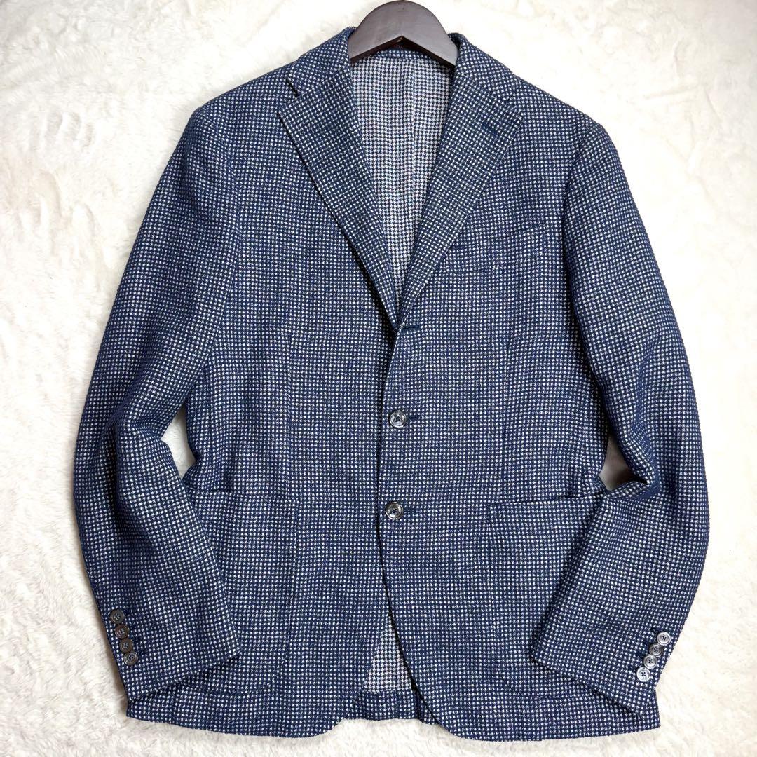 美品 THE GIGI DEGAS アンコン 千鳥柄 段返り3B 袖口本切羽 L