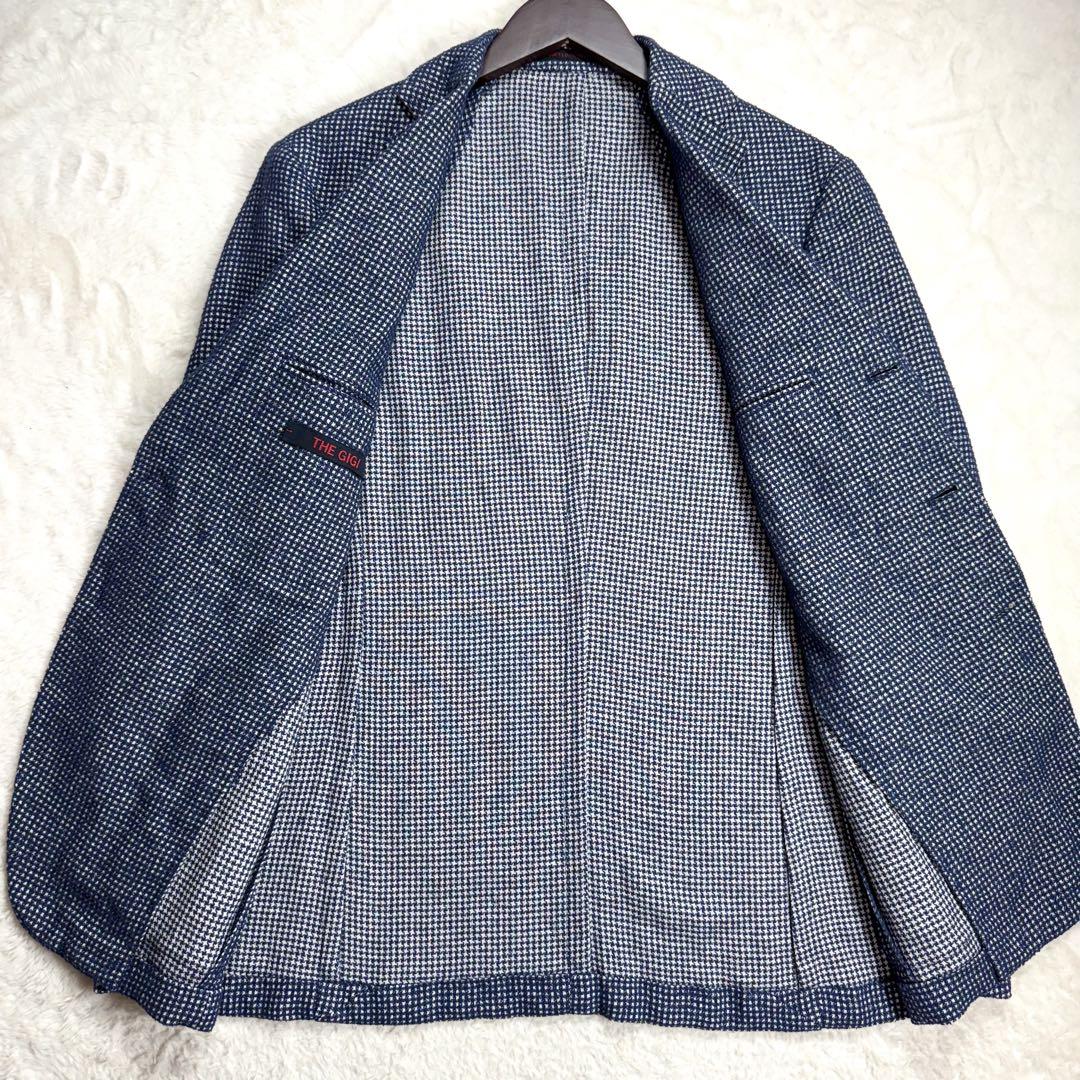 美品 THE GIGI DEGAS アンコン 千鳥柄 段返り3B 袖口本切羽 L