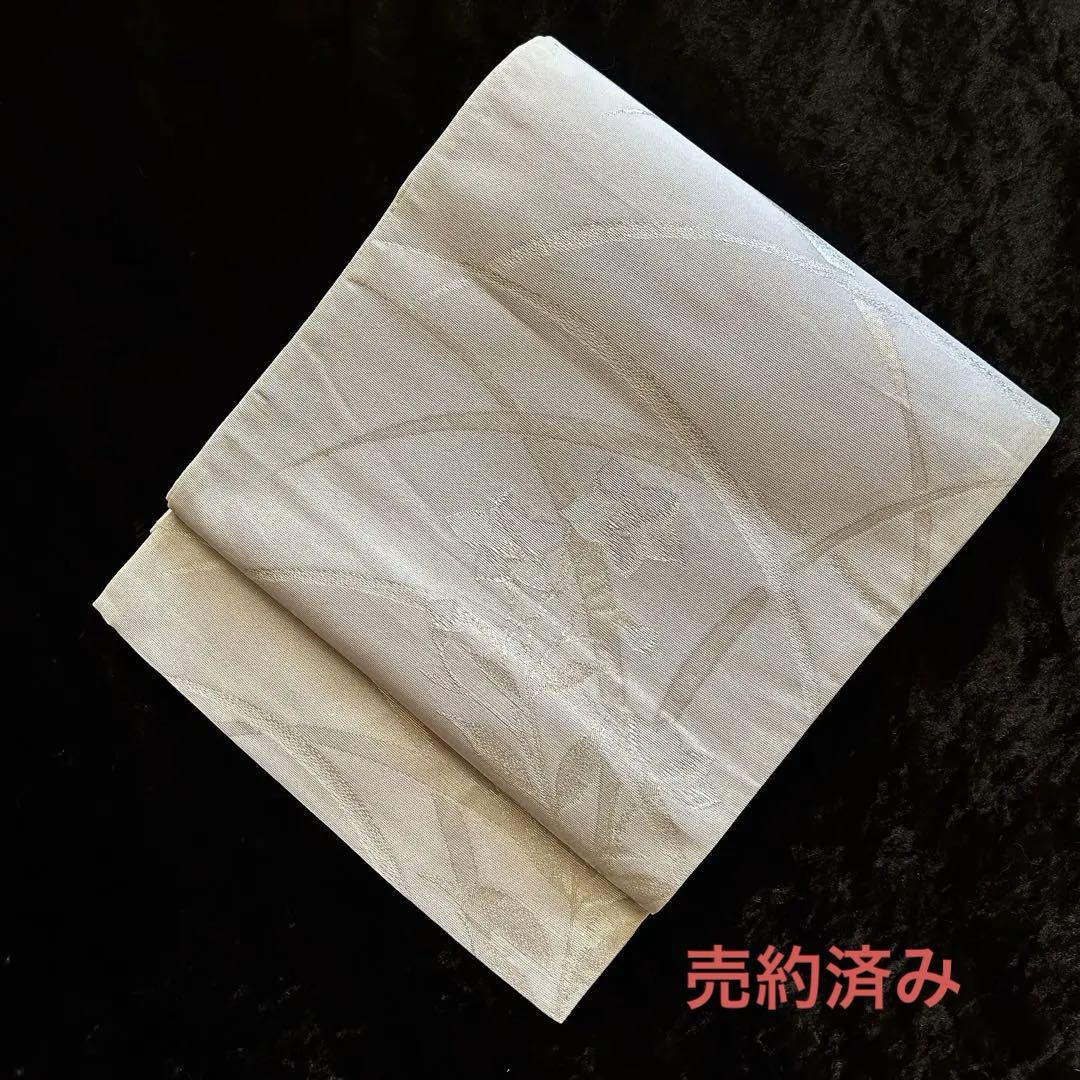 正絹 夏帯 袋帯 六通柄 紗 夏芝に桔梗 - メルカリ