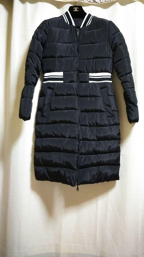 ★エメラルド様専用★ 大値下!新品!薄手 ノーカラーる膝丈ダウンコート 黒!