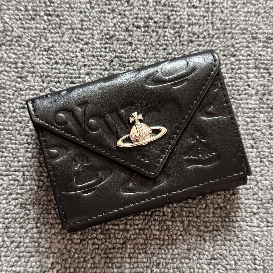 箱付き Vivienne Westwood 三つ折り財布 mini 黒 - メルカリ